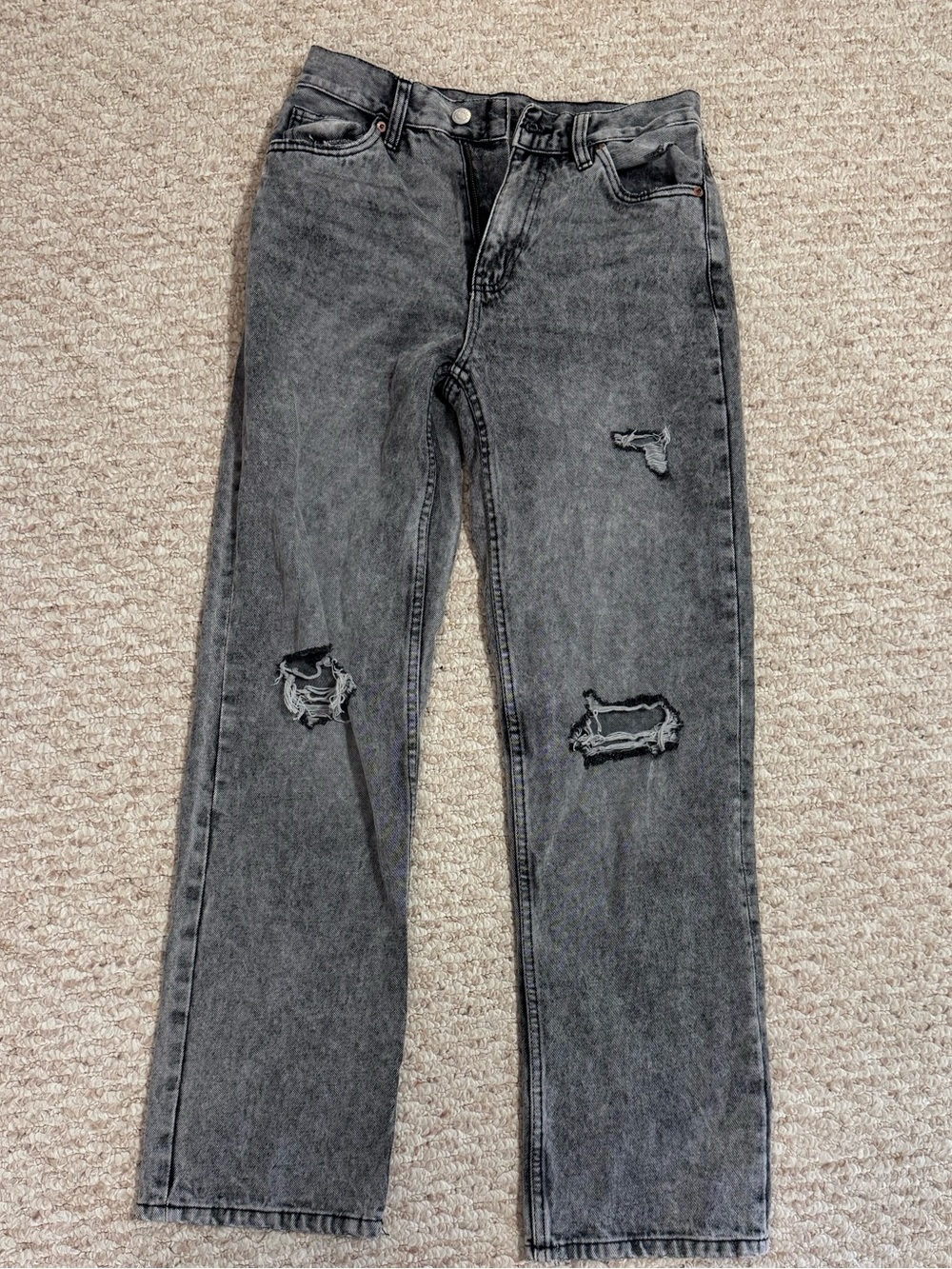 Aeropostale Women’s Black Acid-Wash 90’s Baggy Jeans
